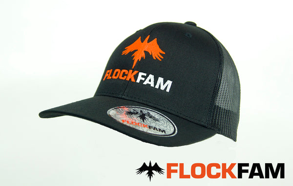 FlockFam Black on Black Trucker cap