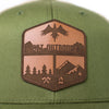 Leather "Get Outdoors" trucker hats