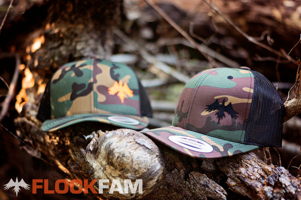 Woodland camo Trucker hats