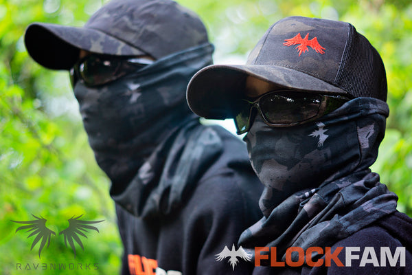 Black FlockCam Neck Gaiter