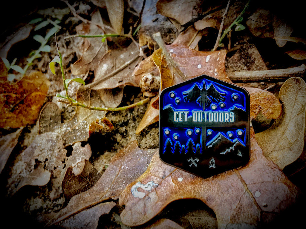 Get Outdoors Lapel Pin (midnight)
