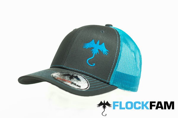 FlockFam Fishing Retro Trucker 2 Tone cap